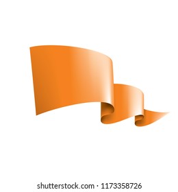 Waving the orange flag on a white background