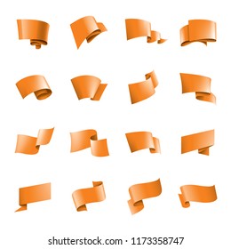 Waving the orange flag on a white background