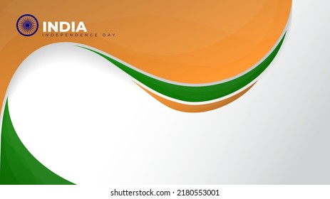 Waving orange and green background for india independence day design