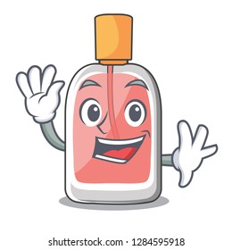 Waving parfum botlle shape on the cartoon