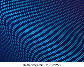 Waving Particle Technology Background Design. Abstract wave moving point flow particles, high tech and big data background design for brochure, flyer, magazine, business card, banner, etc.