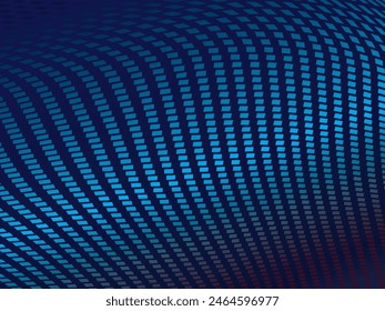 Waving Particle Technology Background Design. Abstract wave moving point flow particles, high tech and big data background design for brochure, flyer, magazine, business card, banner, etc.