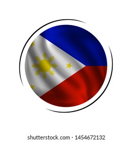 Waving Philippines flag, the flag of Philippines, vector illustration