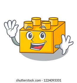 Waving plastic shaped toy on construction character