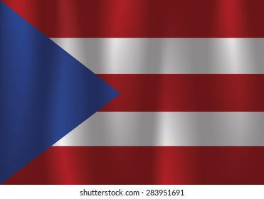 Waving Puerto Rico Flag