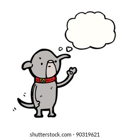 waving pug cartoon