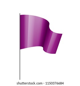 Waving the purple flag on a white background