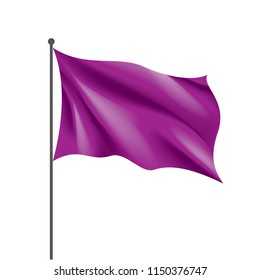 Waving the purple flag on a white background