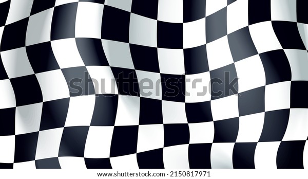 Waving Racing Or Finish\
Flag Background