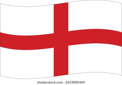 Retângulo Ondulado Inglaterra Bandeira Europa País