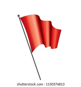 Waving the red flag on a white background