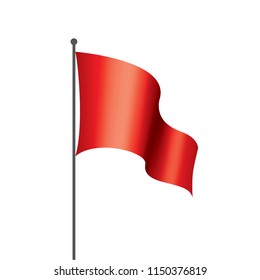 Waving the red flag on a white background