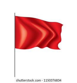 Waving the red flag on a white background