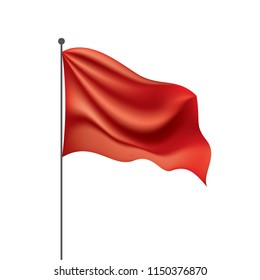 Waving the red flag on a white background