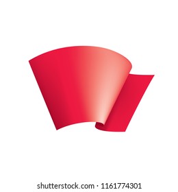 Waving the red flag on a white background