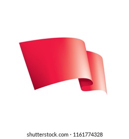 Waving the red flag on a white background