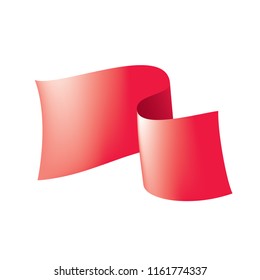 Waving the red flag on a white background