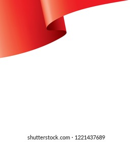 Waving the red flag on a white background