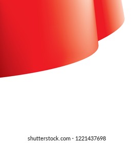 Waving the red flag on a white background
