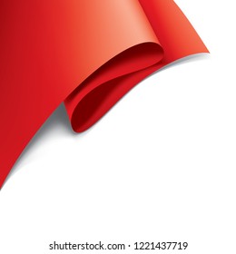 Waving the red flag on a white background