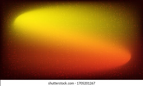 Waving Red and Orange Circuit Microchip on Technology Background,Hi-tech Digital and Connection Concept design,Free Space For text in put,Vector illustration.