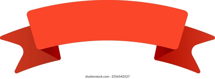 Waving red ribbon creates ample copy space, ideal for advertisements or various promotional purposes, adding a festive touch to marketing materials like banners and flyers