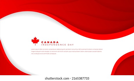 Waving red in white background design for canada day design