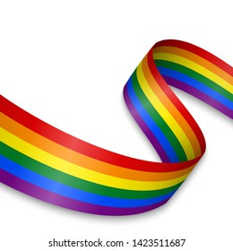 Rainbow Ribbon Vector Vector Art & Graphics