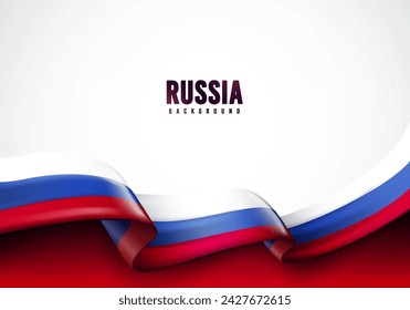 Ondeando la bandera rusa. Rusia Concepto Antecedentes
