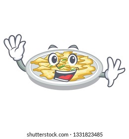 Waving scrambled egg in the character pan