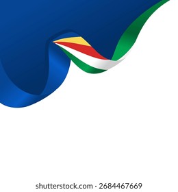 Fondo de la cinta de la bandera de Seychelles con espacio de copia para el texto