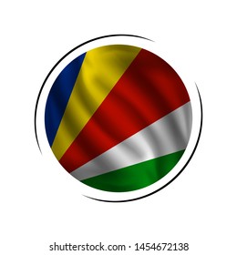 Waving Seychelles flag, the flag of Seychelles, vector illustration