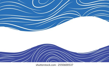 waving shape lines abstract on white background