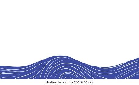 waving shape lines abstract on white background