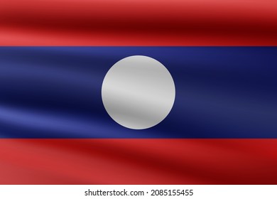Wave-Seidenflagge von Laos