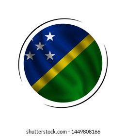 Waving Solomon islands flag, the flag of Solomon islands, vector illustration