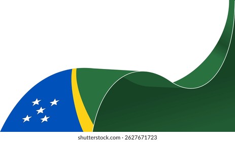 waving solomon islands flag vector background with copy space for text. solomon islands national day