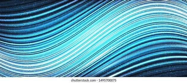 Waving Speed Line on Technology Microchip Background,Hi-tech Digital and Internet Concept design,Free Space For text in put,Vector illustration.