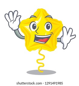 Waving stars ballon isolated in the character