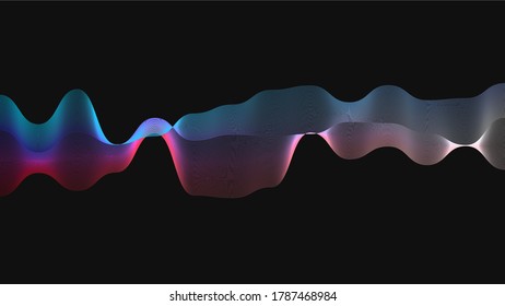 mit abstraktem Wellenschlag, abstrakter Technologie-Hintergrund