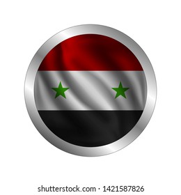 Waving Syria flag, the flag of Syria, vector illustration