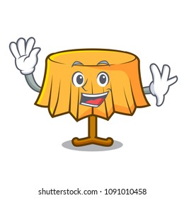 Waving table cloth character cartoon