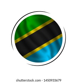Waving Tanzania flag,  the flag of Tanzania, vector illustration