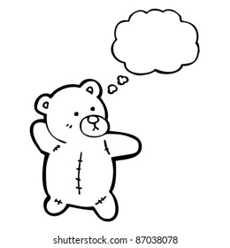 waving teddy bear cartoon