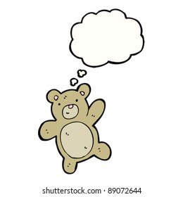 caricatura del oso de peluche agitando
