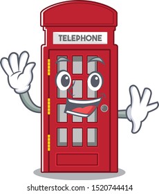 Waving telephone booth on the roadside character