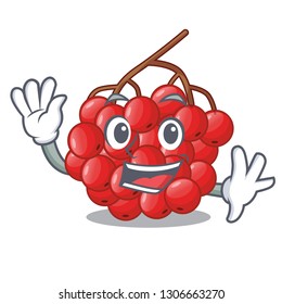 Waving tree rowan berries the characters shape