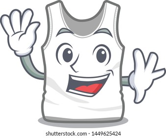 Waving undershirt isolated with in the cartoon