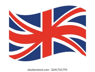 Waving United kingdom Flag – National Flag of United kingdom in Vector Illustration Style. Flag icon of United kingdom.
