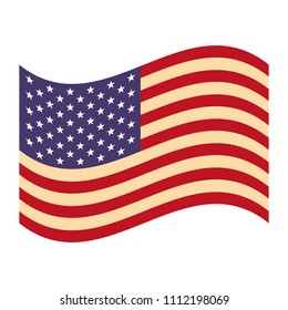 waving united states of america flag